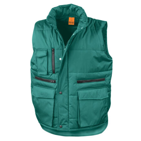 WORK-GUARD by Result R127X WORK-GUARD by Result Lance Ripstop Bodywarmer Bottle Green