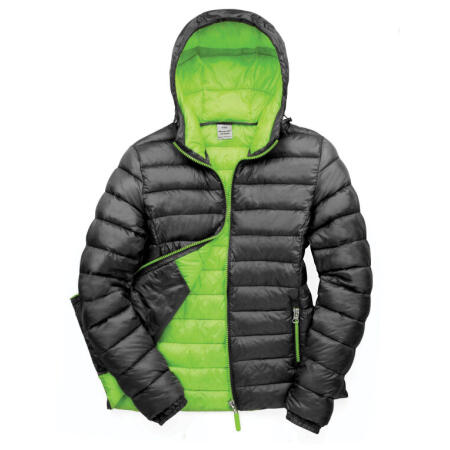 Result Urban Outdoor Wear R194F Result Urban Outdoor Wear Ladies' Snow Bird Padded Jacket Black/Lime Green