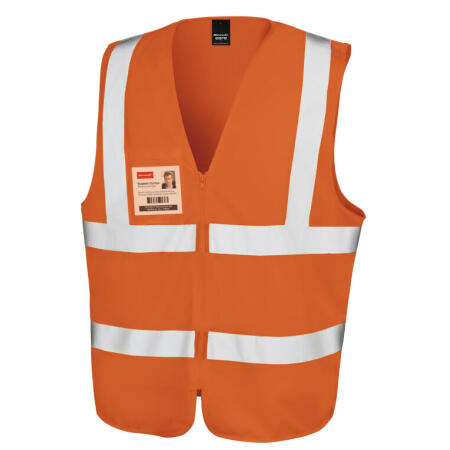 Result Safeguard R202X Result Safeguard Zip ID Safety Tabard Hi Vis Orange