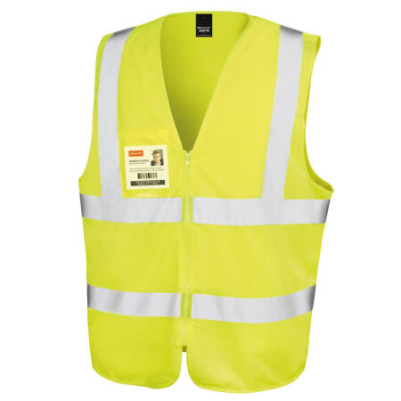 Result Safeguard R202X Result Safeguard Zip ID Safety Tabard Hi-Vis Yellow