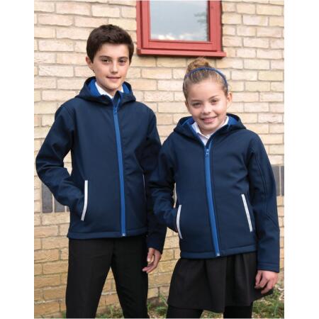 Result Core R224JY Junior TX Performance Hooded Softshell Vivid Green/Black