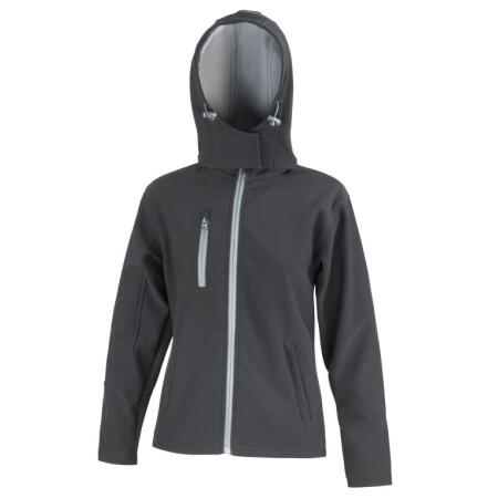 Result Core R230F Result Core Women's TX Performance Hooded Softshell  Black/ Grey