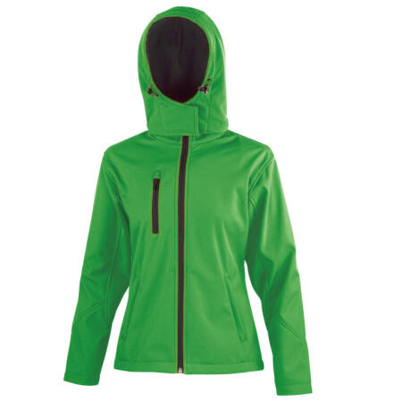 Result Core R230F Result Core Women's TX Performance Hooded Softshell  Vivid Green/Black