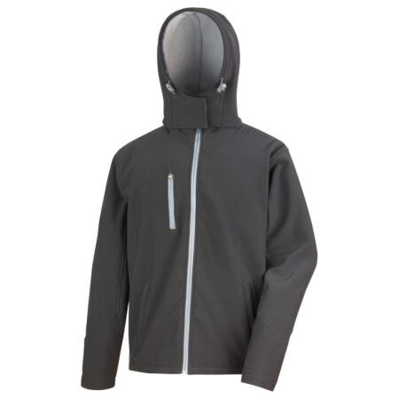 Result Core R230M Result Core Men's Recycled Hooded Softshell Black/ Grey