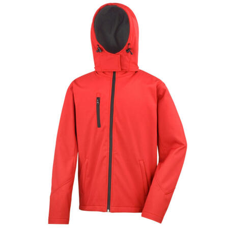 Result Core R230M Result Core Men's Recycled Hooded Softshell Red/Black