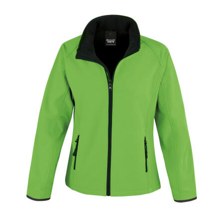 Result Core R231F Result Core Ladies' Printable Softshell Jacket Vivid Green/Black