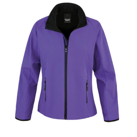 Result Core R231F Result Core Ladies' Printable Softshell Jacket Purple/Black