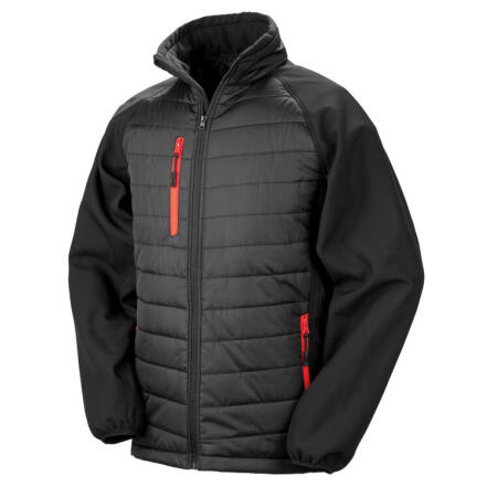 Result Recycled R237X Result Recycled Compass Padded Softshell Jkt Black/Red