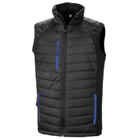 Result Recycled R238X Result Recycled Compass Padded Softshell Gilet Black/Royal