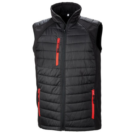 Result Recycled R238X Result Recycled Compass Padded Softshell Gilet Black/Red