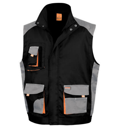WORK-GUARD by Result R317X WORK-GUARD by Result Lite Gilet Black/Grey/Orange