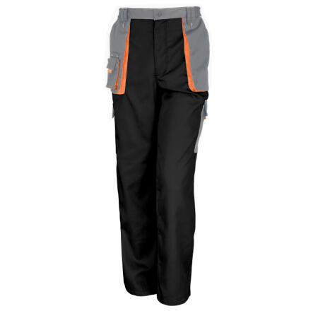 WORK-GUARD by Result R318X WORK-GUARD by Result Lite Trousers Black/Grey/Orange
