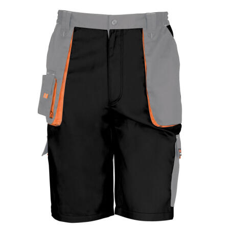 WORK-GUARD by Result R319X WORK-GUARD by Result Lite Shorts Black/Grey/Orange