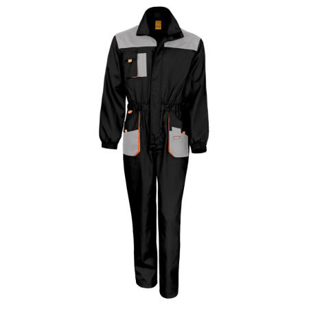 WORK-GUARD by Result R321X WORK-GUARD by Result Lite Coverall Black/Grey/Orange