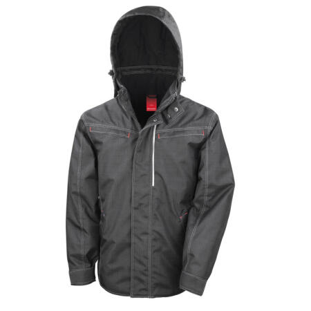 WORK-GUARD by Result R326X WORK-GUARD by Result Denim Texture Rugged Jacket Black