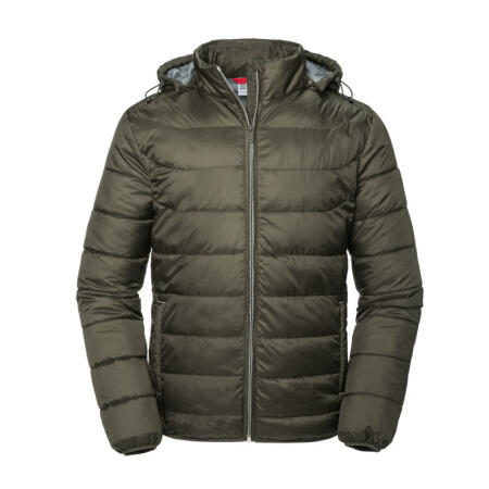 Russell R440M Russell Men's Hooded Nano Jacket Dark Olive