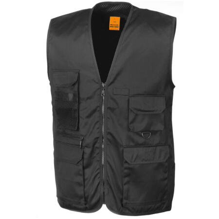 WORK-GUARD by Result R45X WORK-GUARD by Result Safari Waistcoat Black