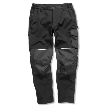 WORK-GUARD by Result R473X WORK-GUARD by Result Slim Softshell Work Trousers Black