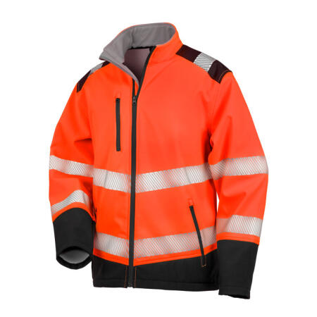 Result Safeguard R476X Result Safeguard Printable Ripstop Safety Softshell Fluorescent Orange/Black