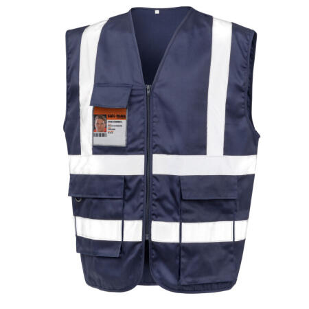 WORK-GUARD by Result R477X WORK-GUARD by Result Heavy Duty Polycotton Security Vest Navy