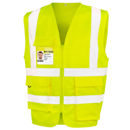 WORK-GUARD by Result R477X WORK-GUARD by Result Heavy Duty Polycotton Security Vest Fluoresent Yellow