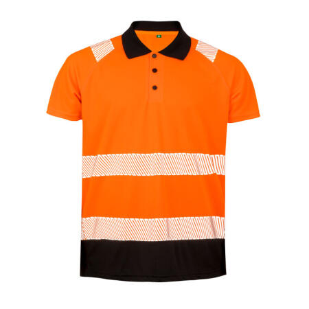Result Recycled R501X Result Recycled Recycled Safety Polo Shirt Fluoresent Orange