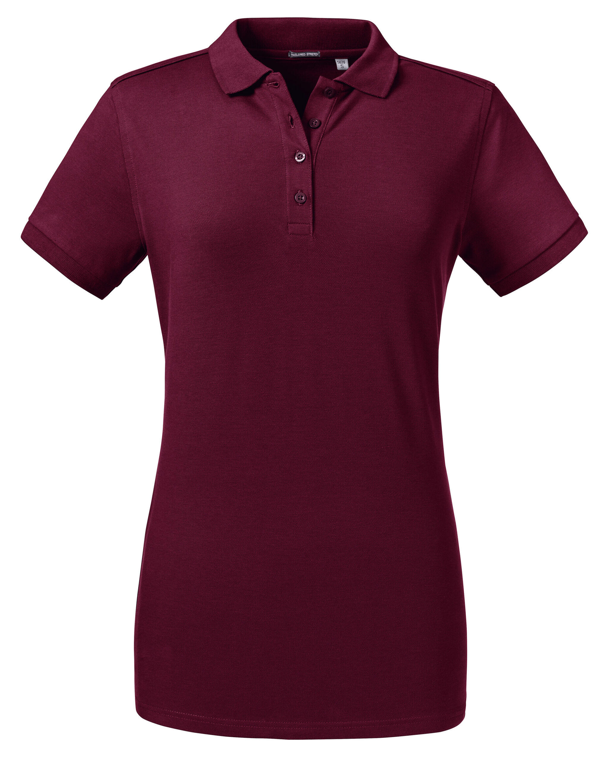Russell R567F Ladies' Tailored Stretch Polo Burgundy
