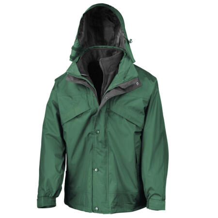Result R68X Result 3-in-1 Zip and Clip Jacket Bottle Green