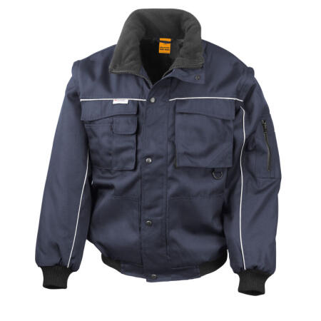 WORK-GUARD by Result R71X WORK-GUARD by Result Zip Sleeve Heavy Duty Jacket Navy/Navy