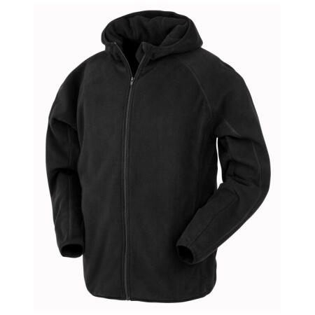 Result Recycled R906X Result Recycled Recycled Unisex Hooded Microfleece Black