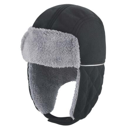 Result Winter Essentials RC032X Result Winter Essentials Ocean Trapper Hat Black/ Grey