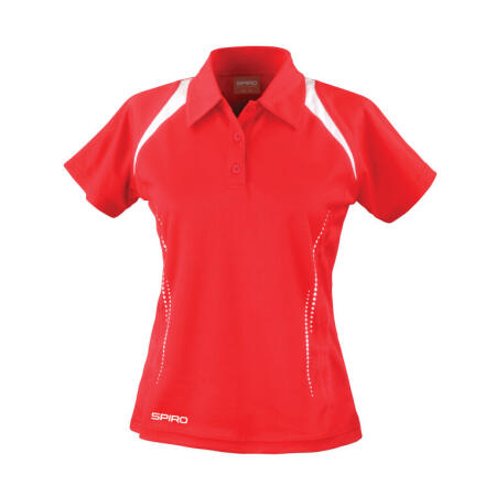 Spiro S177F Spiro Ladies' Team Spirit Polo Shirt Red/White