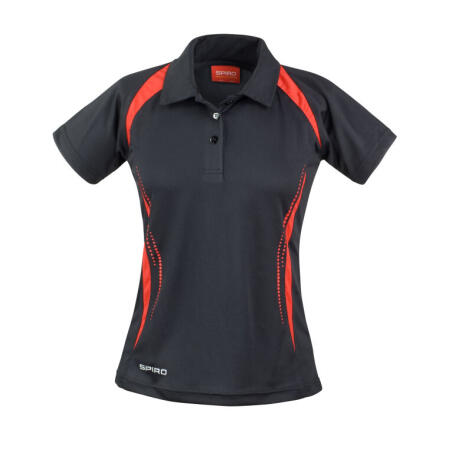 Spiro S177F Spiro Ladies' Team Spirit Polo Shirt Black/Red