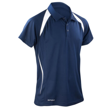 Spiro S177M Spiro Men's Team Spirit Polo Shirt Navy/White