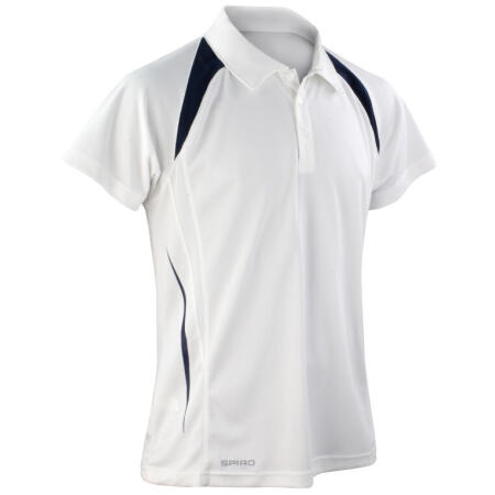 Spiro S177M Spiro Men's Team Spirit Polo Shirt White/Navy
