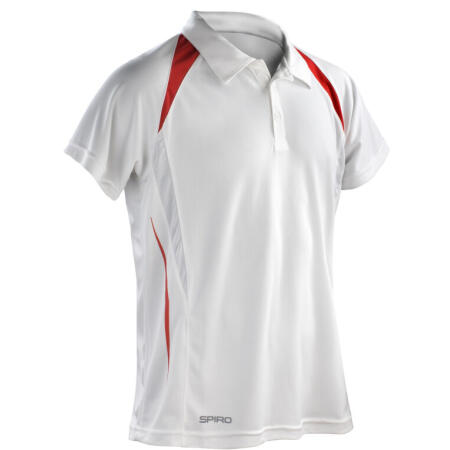 Spiro S177M Spiro Men's Team Spirit Polo Shirt White/Red