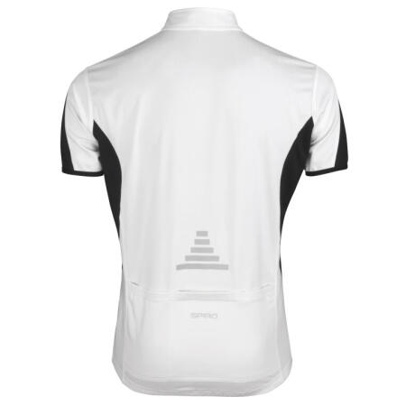 Spiro S188M Spiro Men's Bikewear Full Zip Performance Top White/Black