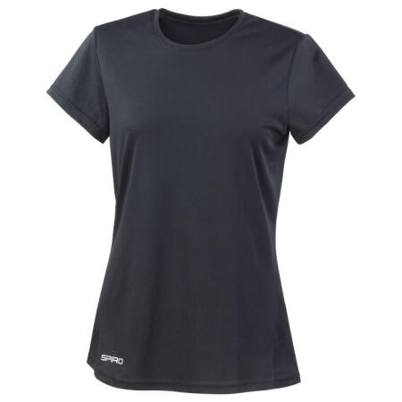 Spiro S253F Spiro Ladies' Quick Dry S/Sleeve T Black