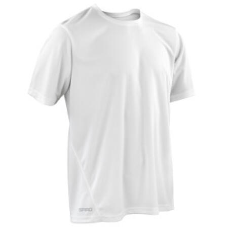 Spiro S253M Spiro Men's Quick Dry Short Sleeve T-Shirt White