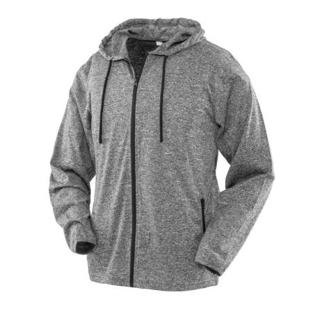 SPIRO FITNESS S277F SPIRO FITNESS Women's Hooded Tee-Jacket Grey/Black