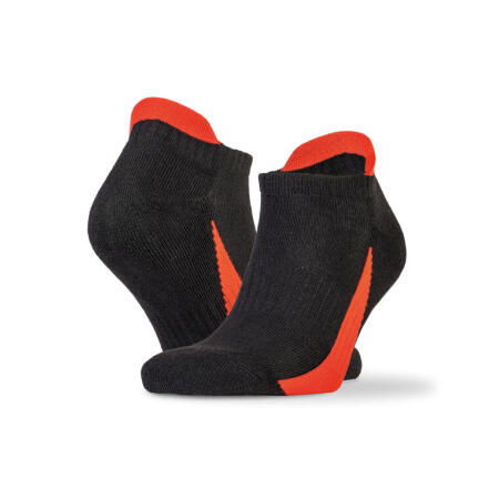 Spiro S293X Spiro 3-Pack Mixed Sneaker Sport Socks Black/Red