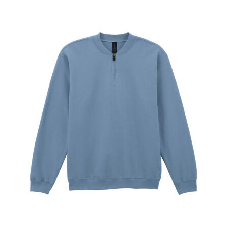 Gildan SF008 Gildan Softstyle Midweight 1/4 Zip Sweatshirt Stone Blue