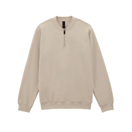 Gildan SF008 Gildan Softstyle Midweight 1/4 Zip Sweatshirt Sand