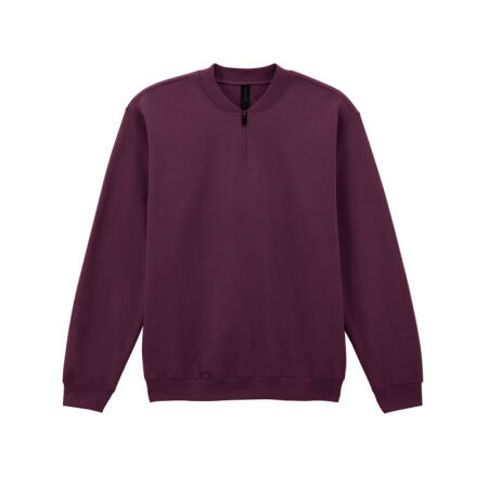 Gildan SF008 Gildan Softstyle Midweight 1/4 Zip Sweatshirt Maroon
