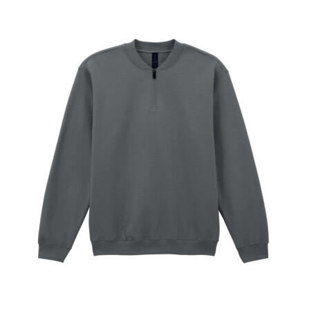 Gildan SF008 Gildan Softstyle Midweight 1/4 Zip Sweatshirt Charcoal