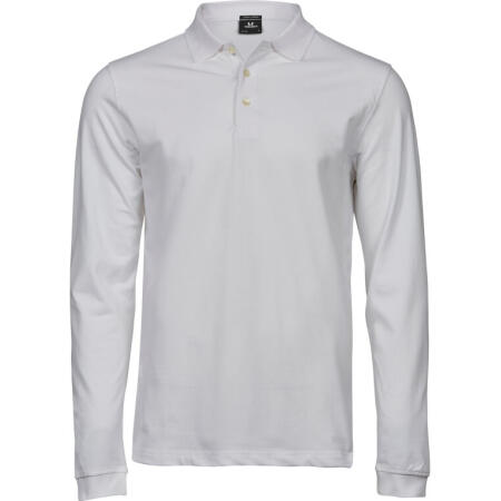 Tee Jays TJ1406 Tee Jays Men's Luxury L/S Stretch Polo White