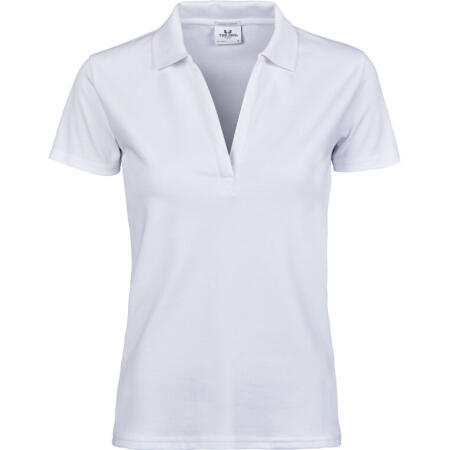 Tee Jays TJ1409 Tee Jays Women's Luxury Stretch V-Neck Polo White