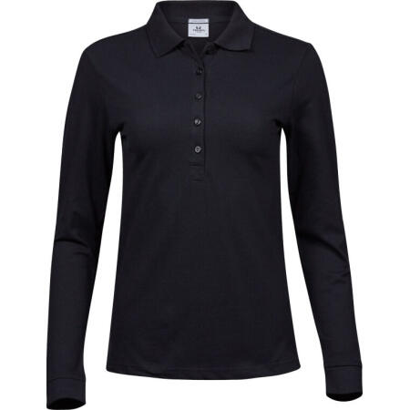 Tee Jays TJ146 Tee Jays Ladies' Luxury L/S Stretch Polo Black
