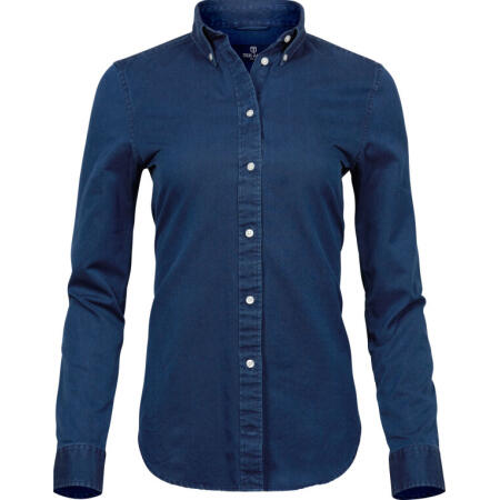 Tee Jays TJ4003 Tee Jays Ladies' Casual Twill Shirt Indigo