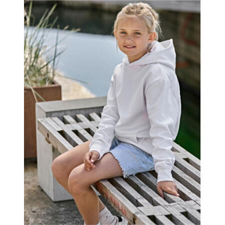 Tee Jays TJ5152B Junior Unlabeled Hooded Sweatshirt White